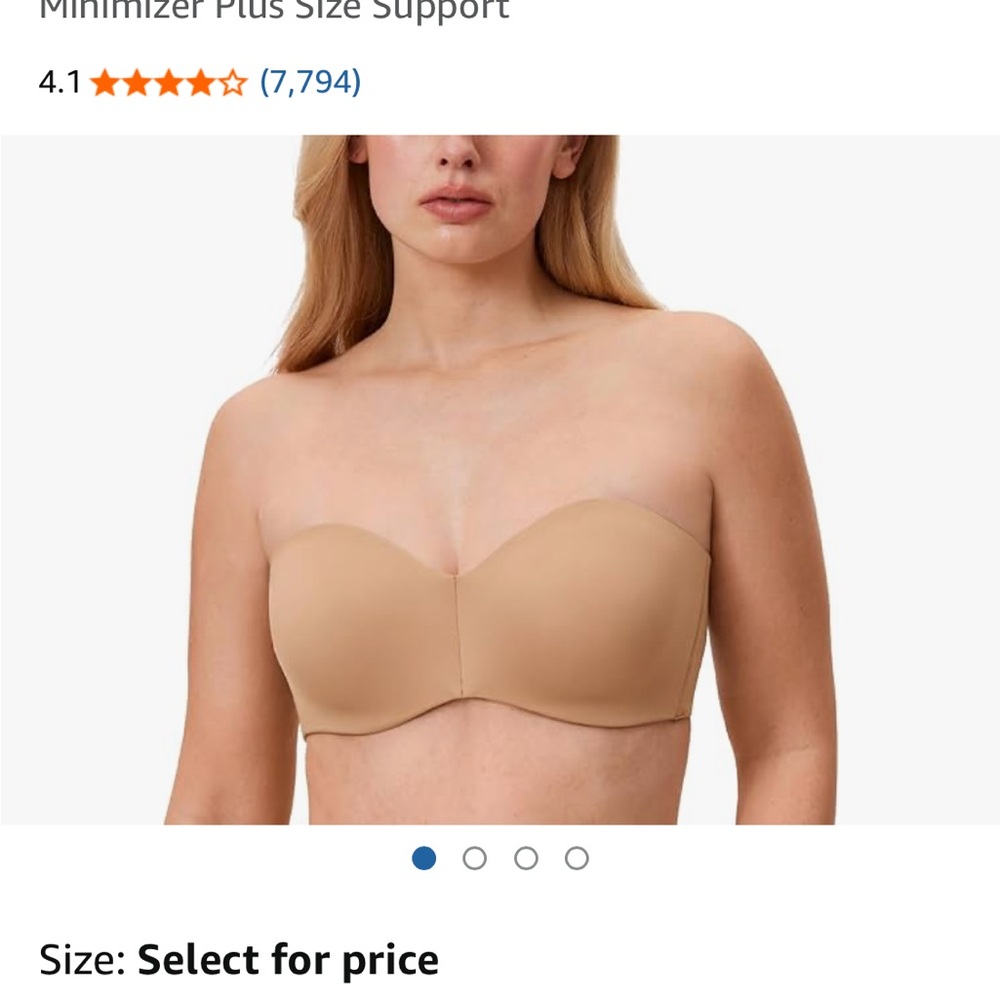 Women's Strapless Minimizer Bra - Natural